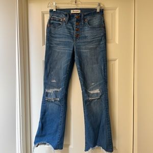 Madewell denim jeans, size 25. Cali Demi-boot. Gently worn.